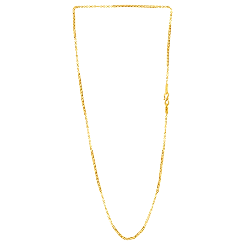 Split-chain necklace-22KT Yellow Gold Chain For Women