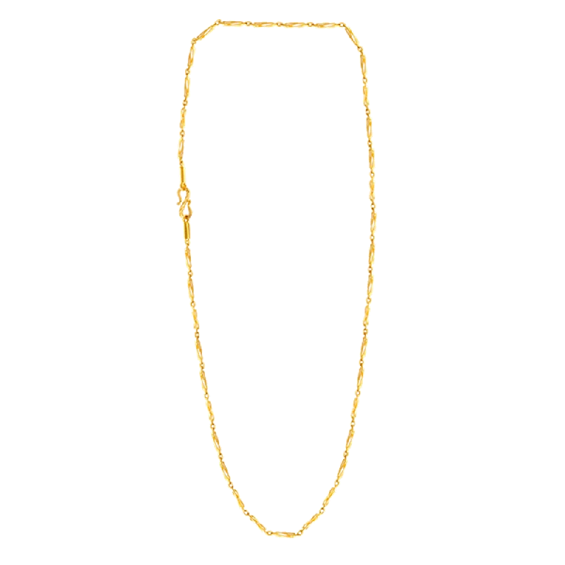 Three-stone necklace-22KT Yellow Gold Chain For Women