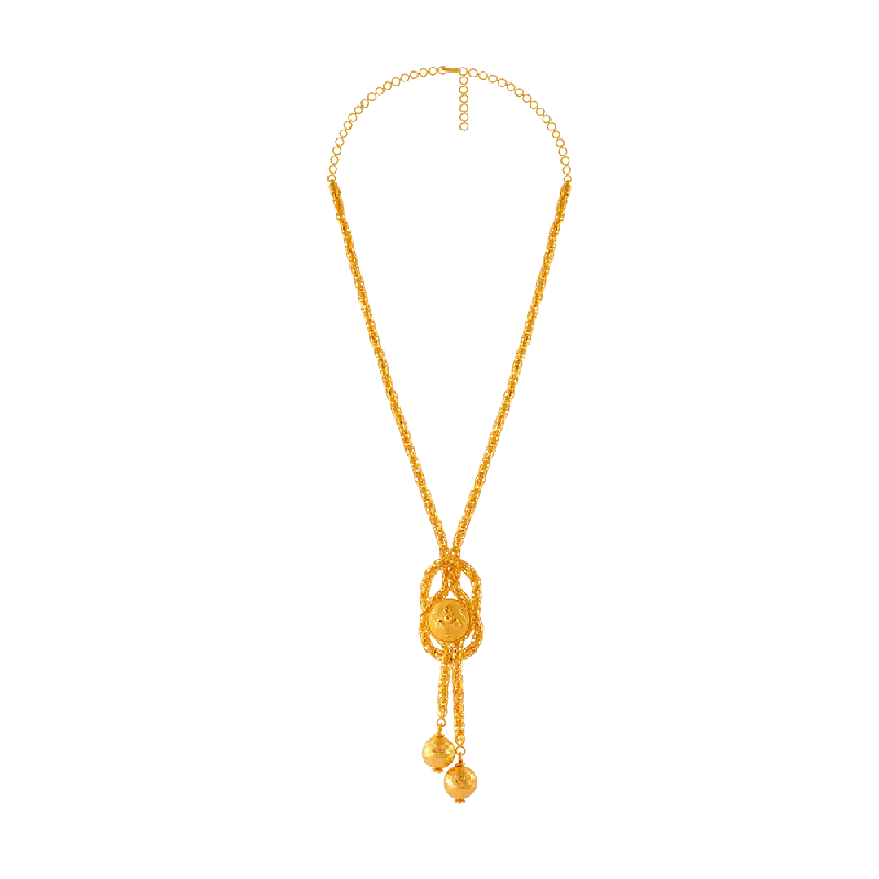 Modern citrine necklace-22KT Yellow Gold Chain For Women