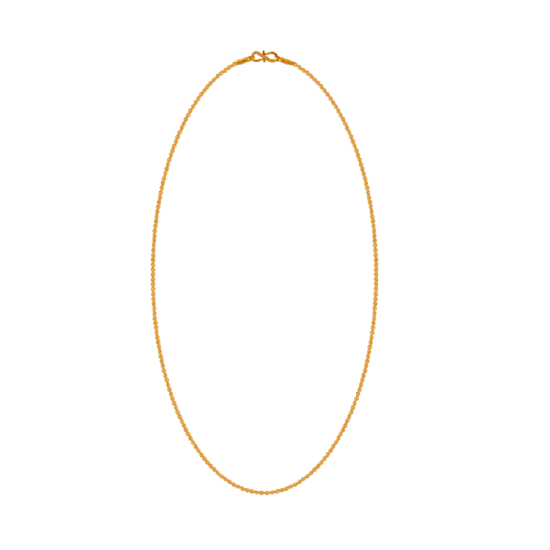 Retro emerald necklace-22KT Yellow Gold Chain For Women