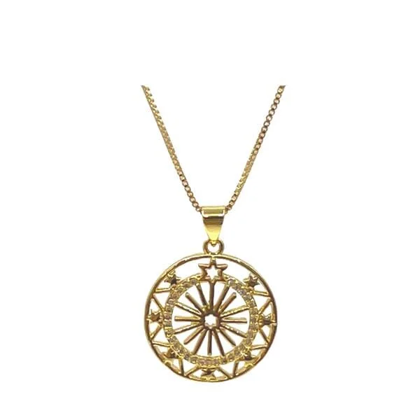 Organic shape necklace-Celestial Star Pendant: 24kt Gold Fill (NGCP4605)