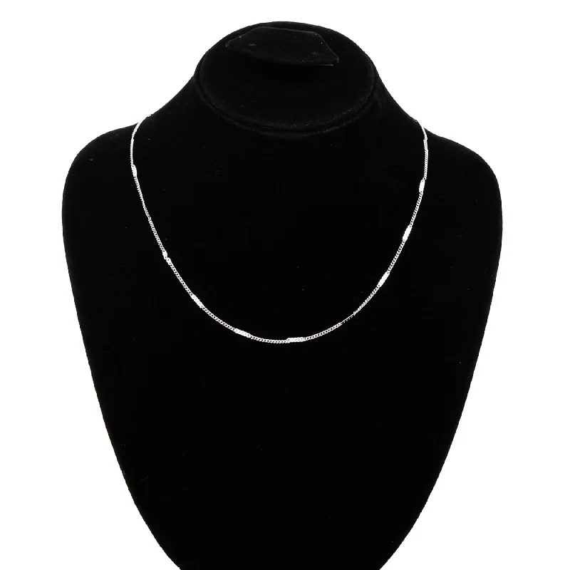 Embossed gem necklace-Chain Necklace -  J42771