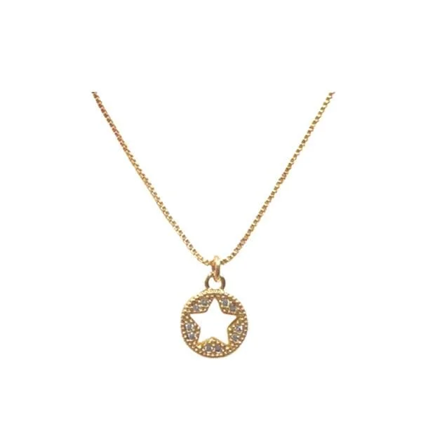 Retro ruby necklace-Charm: Open Star Pendant (NGCH504STR)