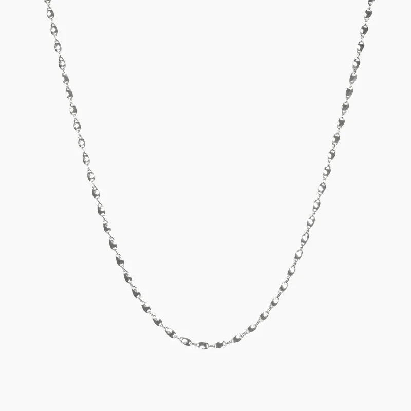 Classic lariat necklace-Confetti Necklace (Silver)