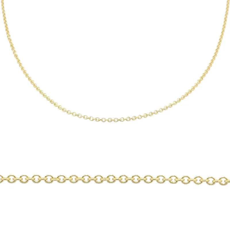 Claw-set necklace-22K Yellow Gold Cable Chain