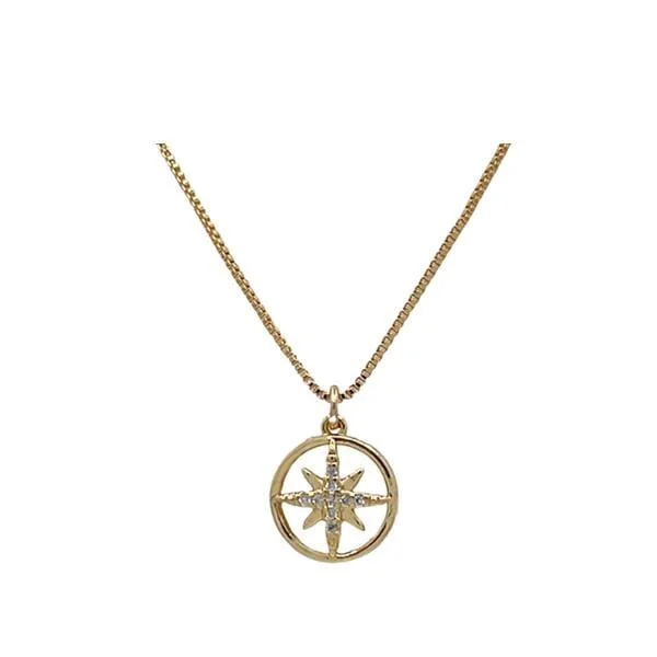 Modern minimalist necklace-Charm: North Star Pendant (NGCH540NST)