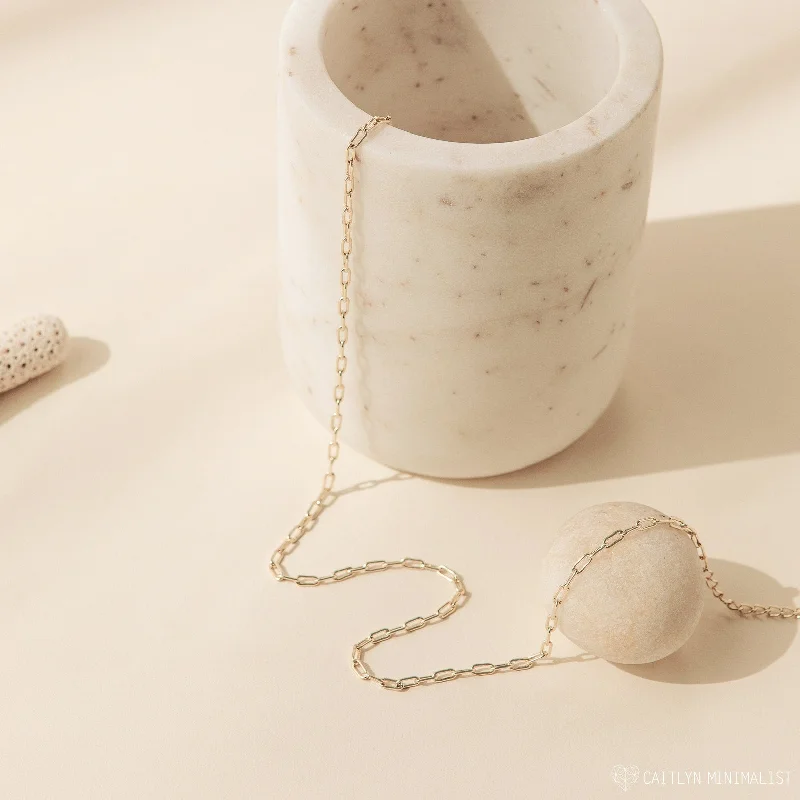 Multi-stone necklace-Dainty Link Chain Necklace