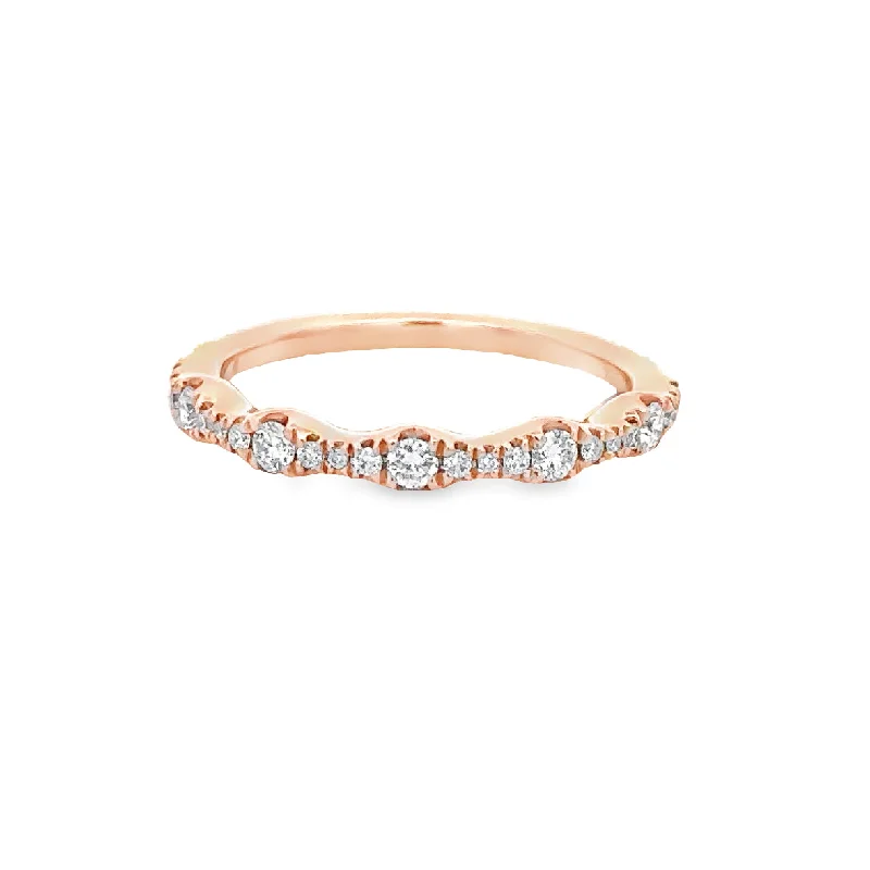 Platinum eternity ring-Diamond Band in Rose Gold