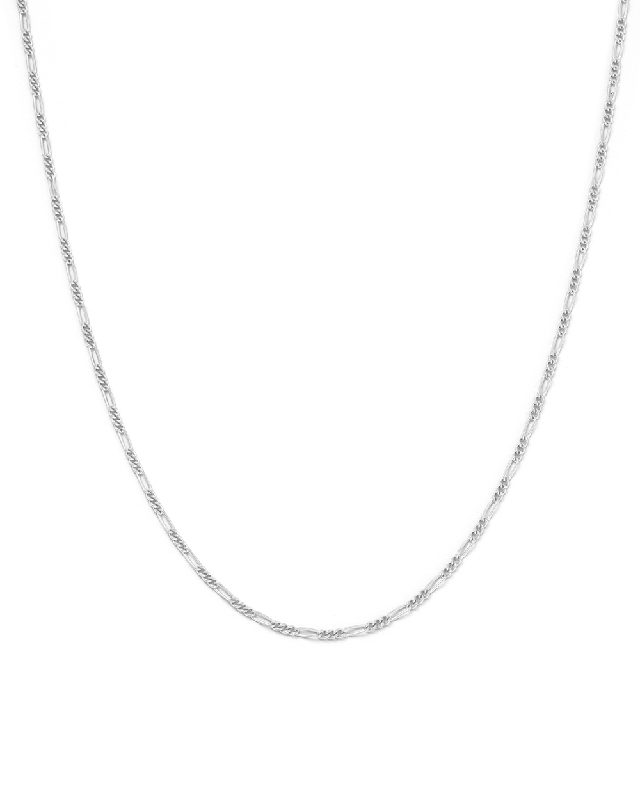 Hexagonal pendant necklace-ECHO CHAIN NECKLACE (STERLING SILVER)