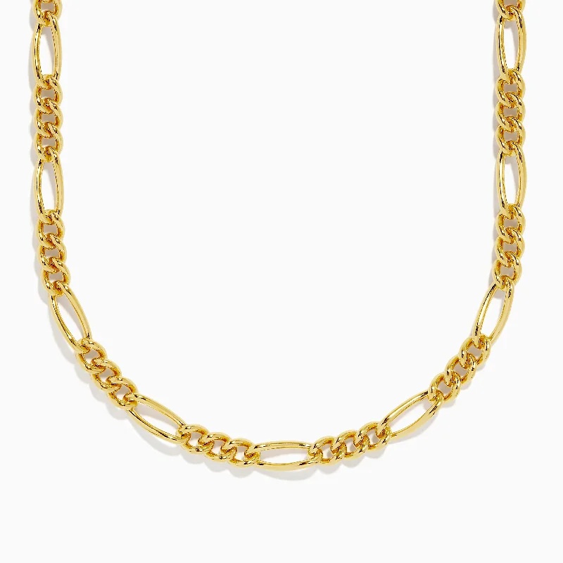 Polka dot necklace-925 Sterling Silver Gold Plated Chain Link Necklace