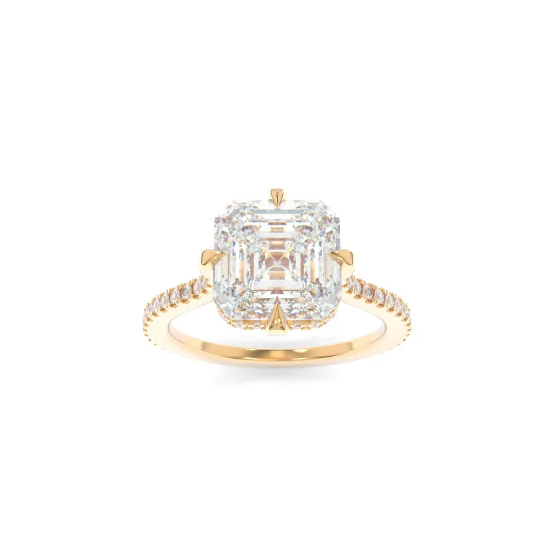 Cluster sapphire ring-Emalyn Ring Asscher