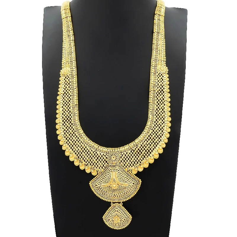 Cabochon necklace-Golden Necklace with stud PGNL7-0651