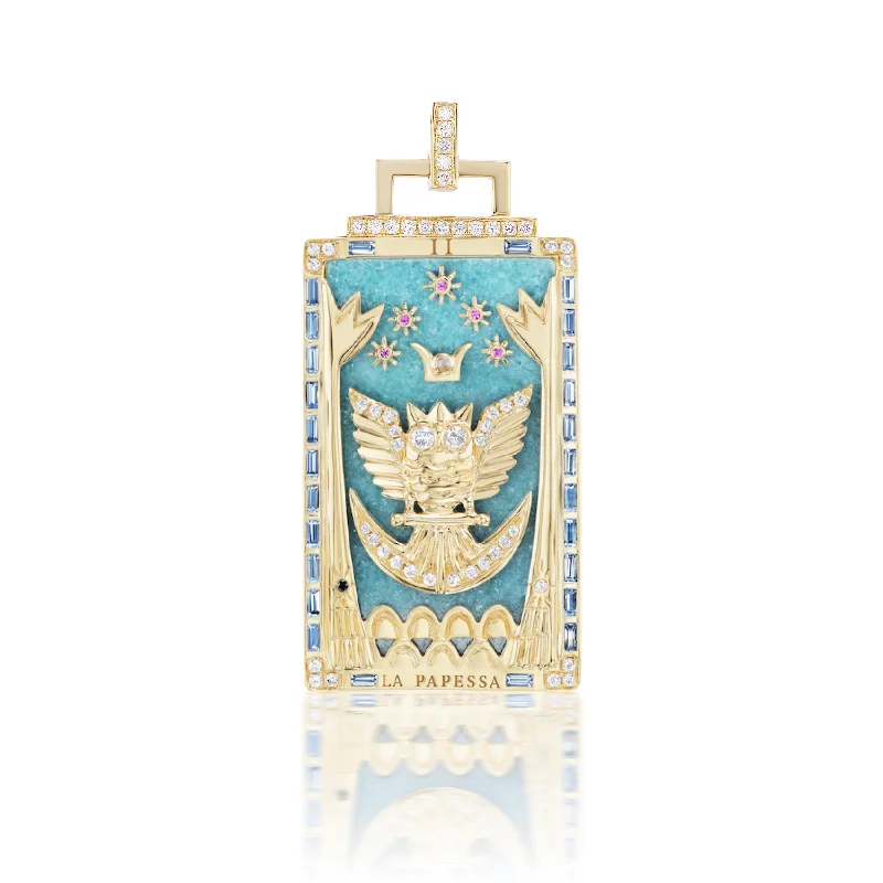 Claw-set necklace-La Papessa Tarot Card