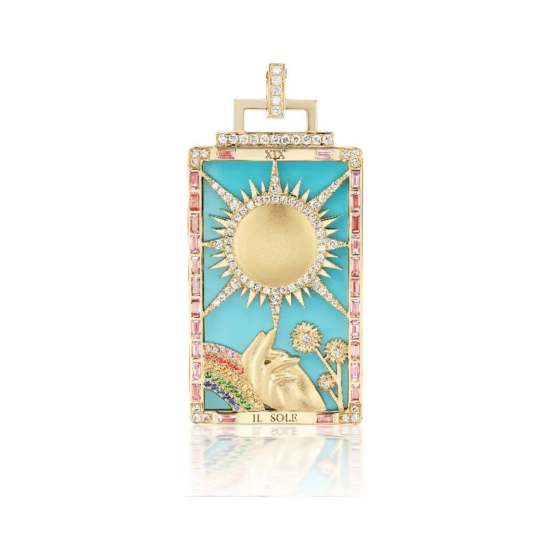 Futuristic necklace-Il Sole Tarot Card