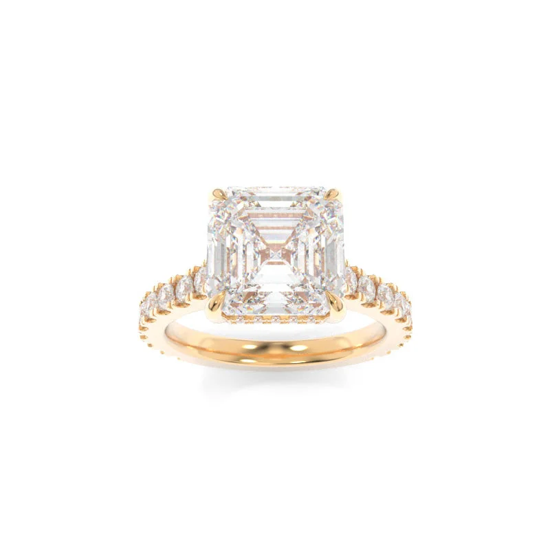 Minimalist wave ring-Jessie Ring Asscher