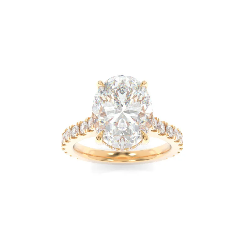 Floating diamond ring-Jessie Ring Oval