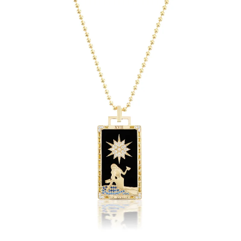 Retro ruby necklace-Le Stelle Piccola Tarot Card