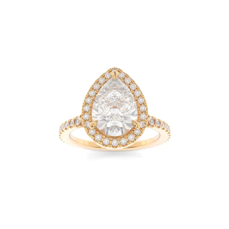 Faceted gem ring-Leighton Ring Pear