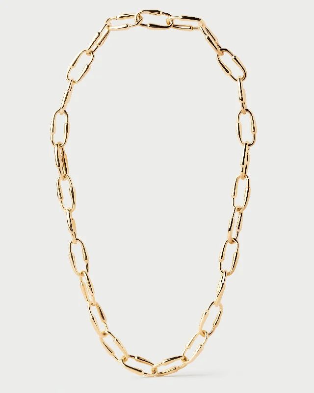 Baguette diamond necklace-Loop chain necklace