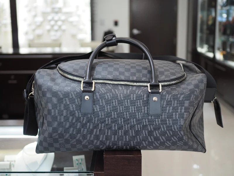 Linked hearts ring-Louis Vuitton Damier Graphite Neo Duffel Bag