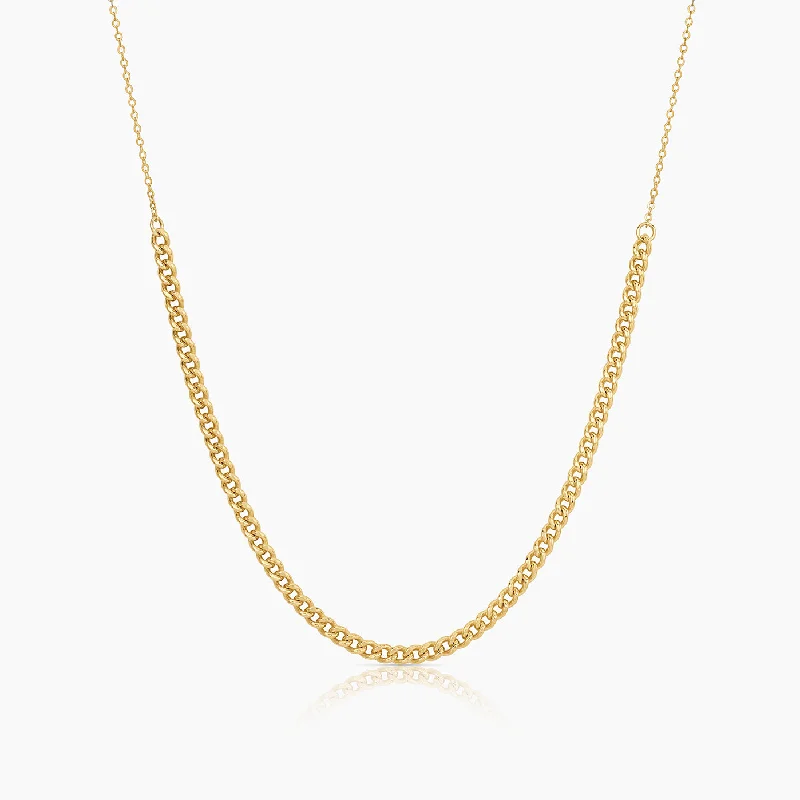 Baguette diamond necklace-Maeby Necklace