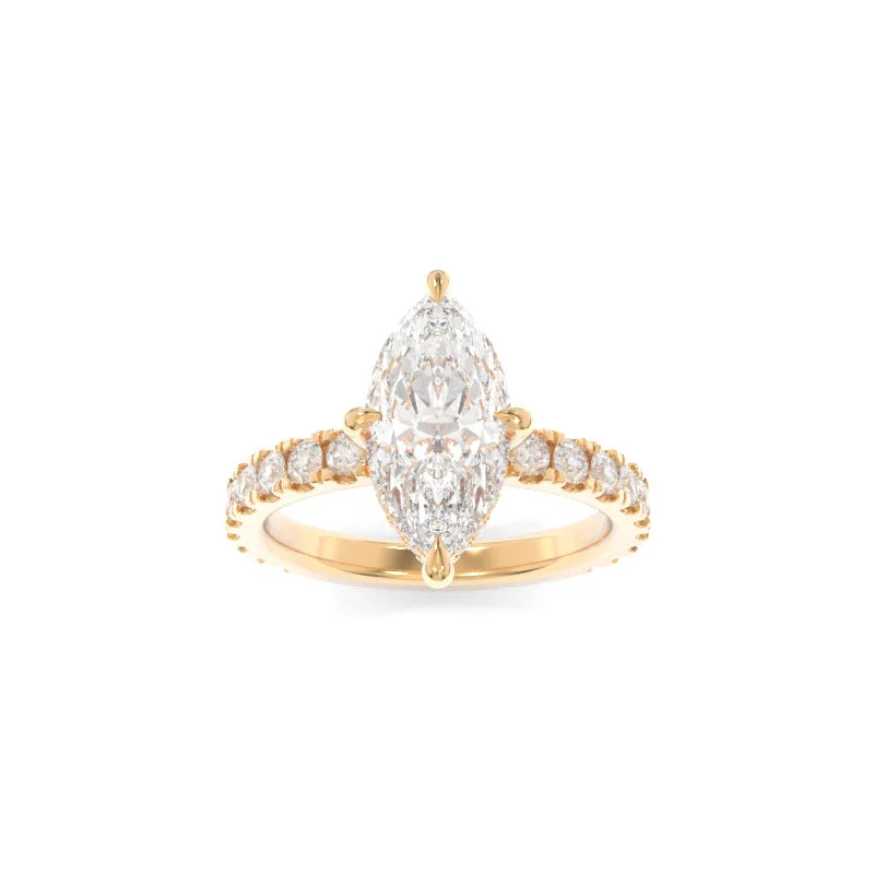 Arrow motif ring-Rachel Ring Marquise