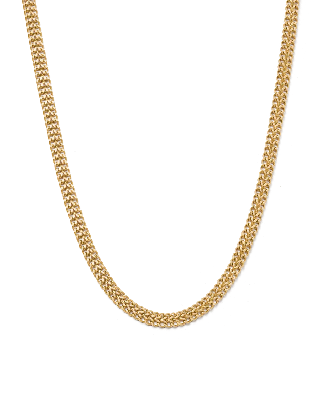 Tribal engraved necklace-RELIC CHAIN NECKLACE (18K GOLD PLATED)