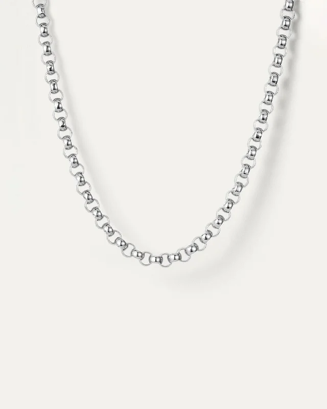 Futuristic diamond necklace-Rodin Chain