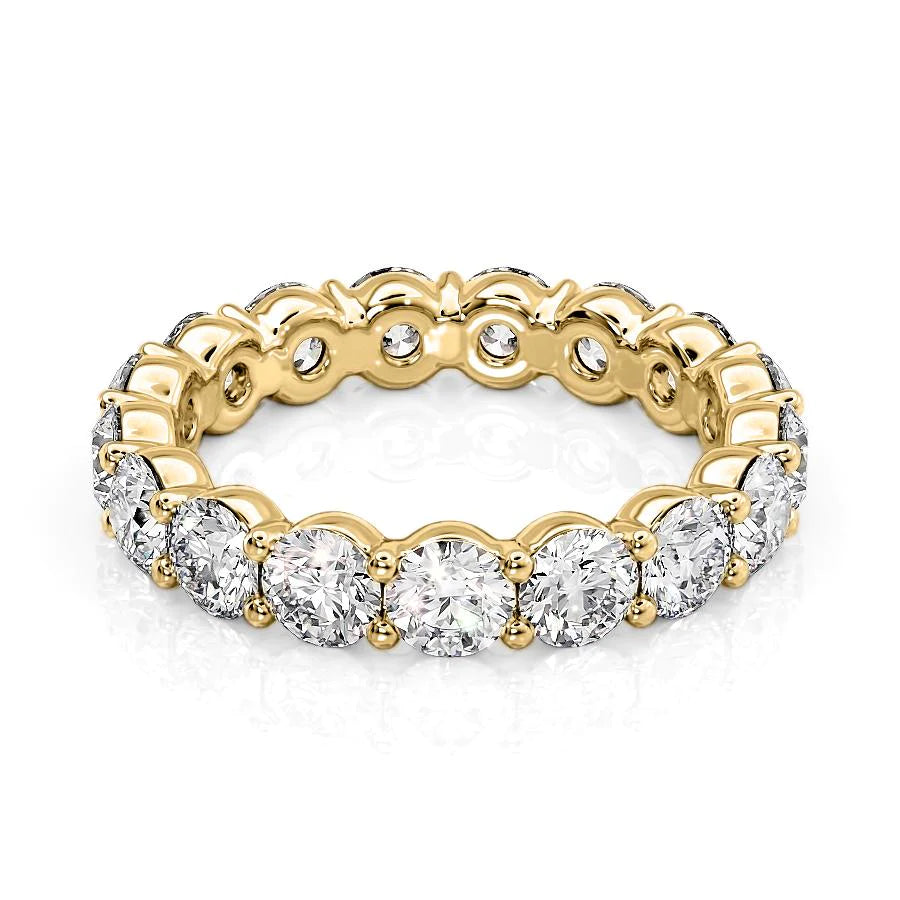 Bold pave ring-3.5ct Round Eternity