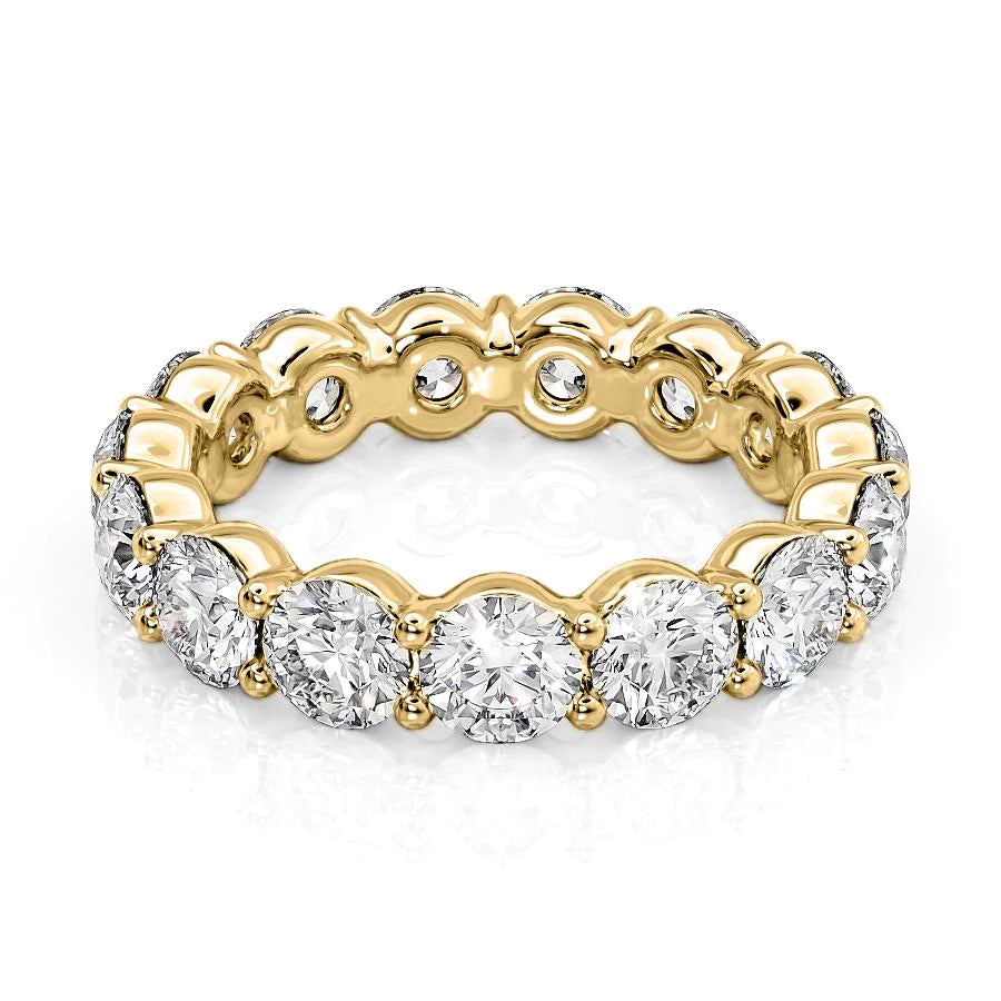 Claw-set ring-4.5ct Round Eternity