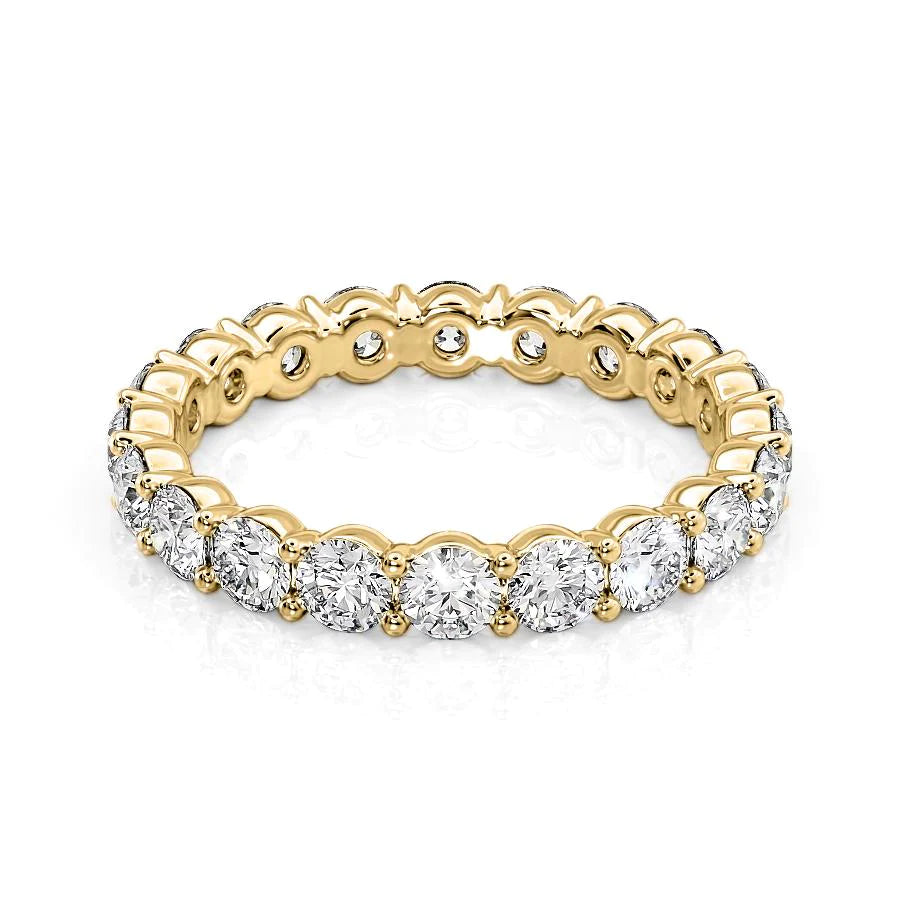 Modern pave ring-2ct Round Eternity