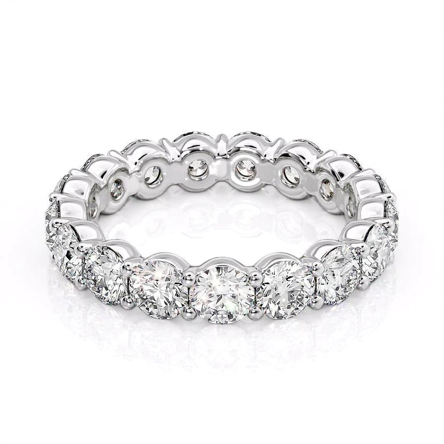 Narrow-set ring-3.5ct Round Eternity