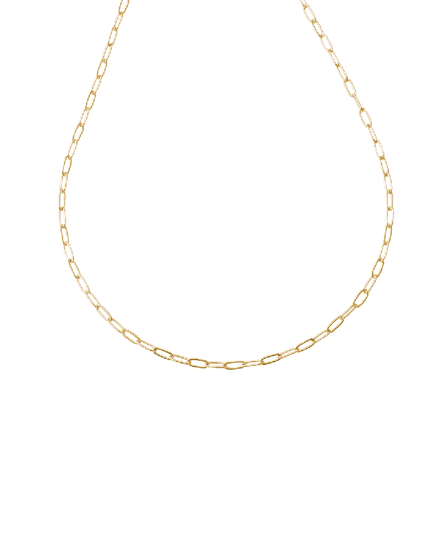 Modern ruby necklace-RUE CHAIN NECKLACE (18K GOLD PLATED)