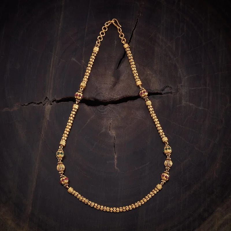 Modern ruby necklace-Silver Temple Chain 161649