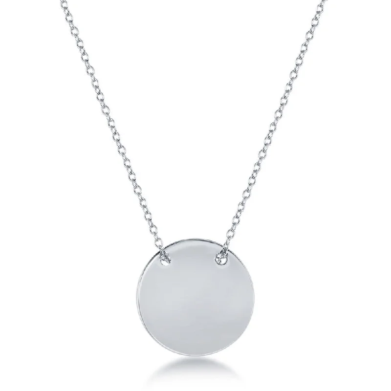 Domed gem necklace-Sterling Silver & Alt. Metal Necklace