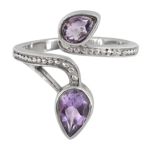 Adjustable gem ring-Sterling silver ring with 5x4mm stone and 2mm width band, colour and size may vary.