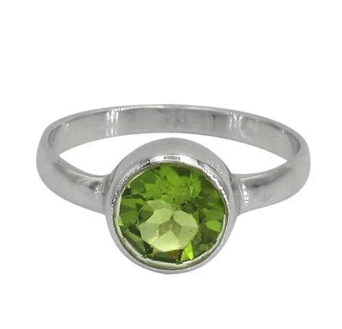 Starburst ring-Sterling silver with rhodium, 10mm stone ring, colour and size may vary.