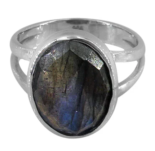 Glossy black ring-Sterling silver with rhodium, 16x11mm stone ring, colour and size may vary.