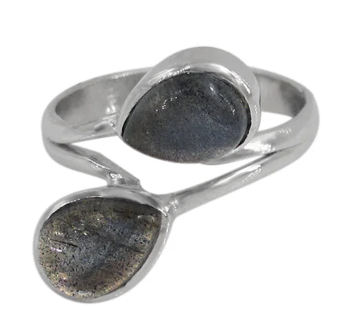 Statement onyx ring-Sterling silver with rhodium, 6x10mm stone ring, colour and size may vary.