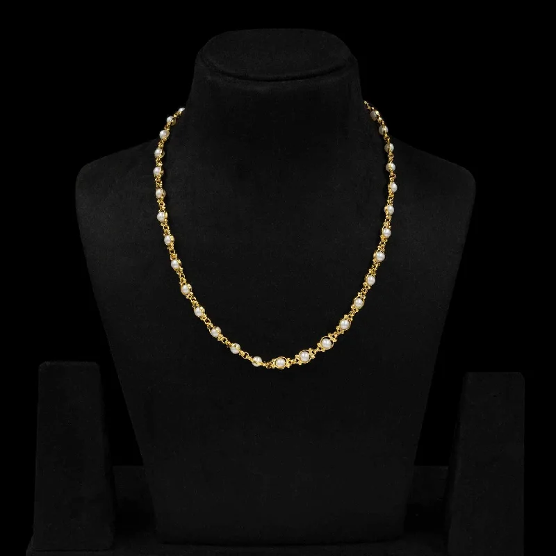 Smooth opal necklace-Pearl Chain PRNPSNS1-8-047