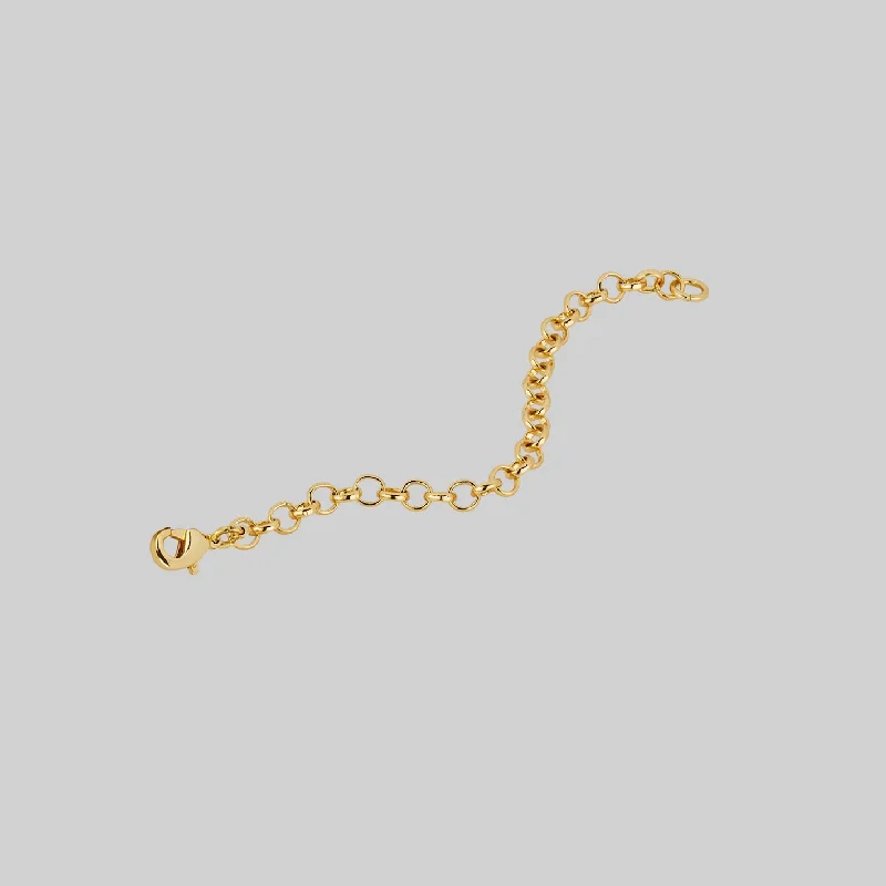 Single pearl necklace-The Extender Chain - 18K Gold Plated Brass