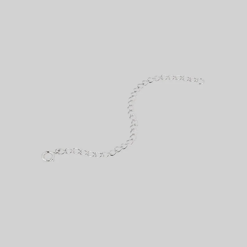 Wave-pattern necklace-The Extender Chain - Sterling Silver