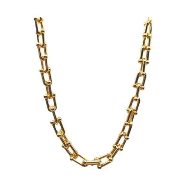 Pear-shaped necklace-Thinner  Gold Fill U Link (NG401)