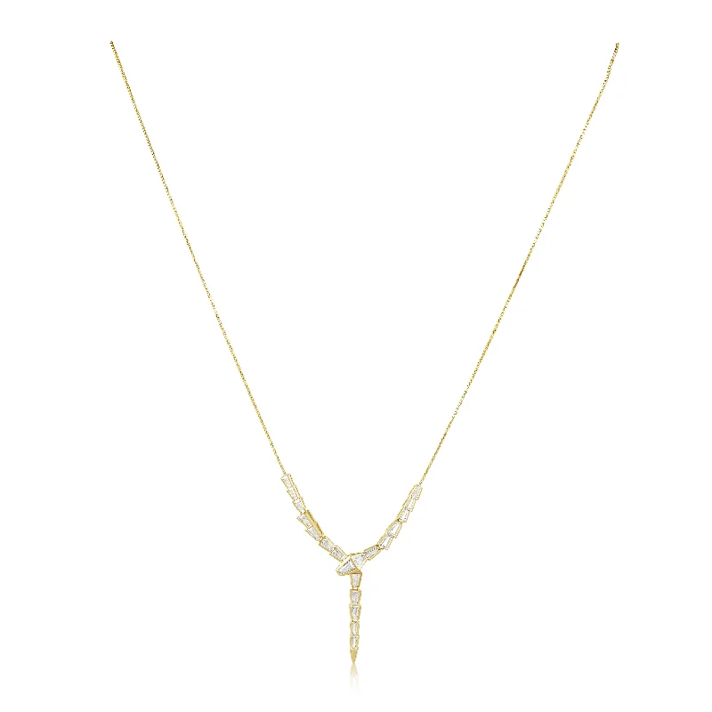 Single pearl necklace-Trina Snake Necklace