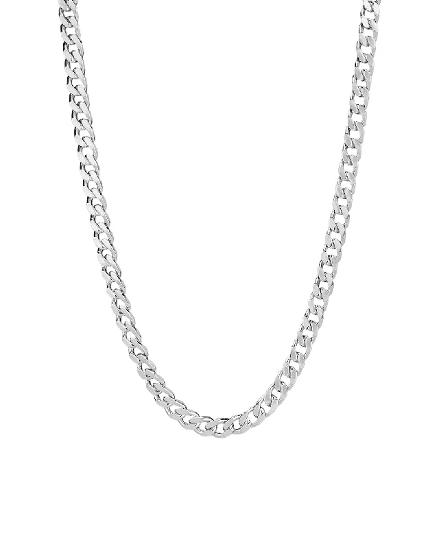 Bold pave necklace-Unstoned Cuban Chain