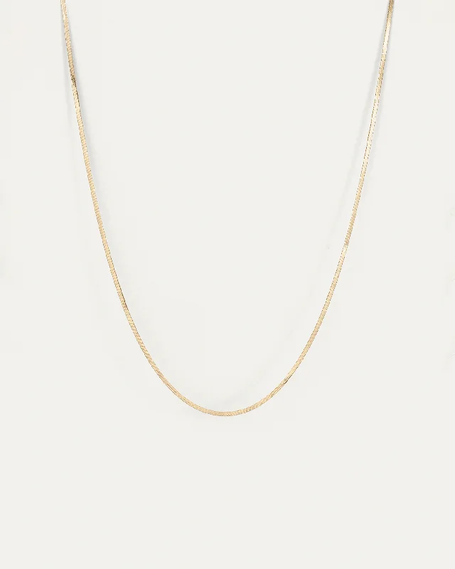 Rustic chain necklace-Zeina Slim Chain