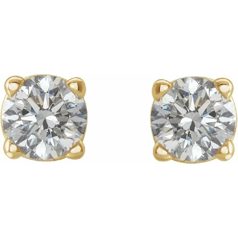 Hinged design earrings-14k Yellow Gold 1/5 CTW Diamond Stud Earring for Women