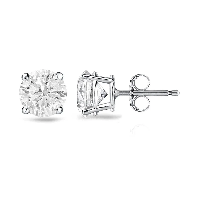 Crisscross earrings-Auriya 1 1/4ctw Clarity-enhanced Round Diamond Stud Earrings 14k Gold (I1-I2)