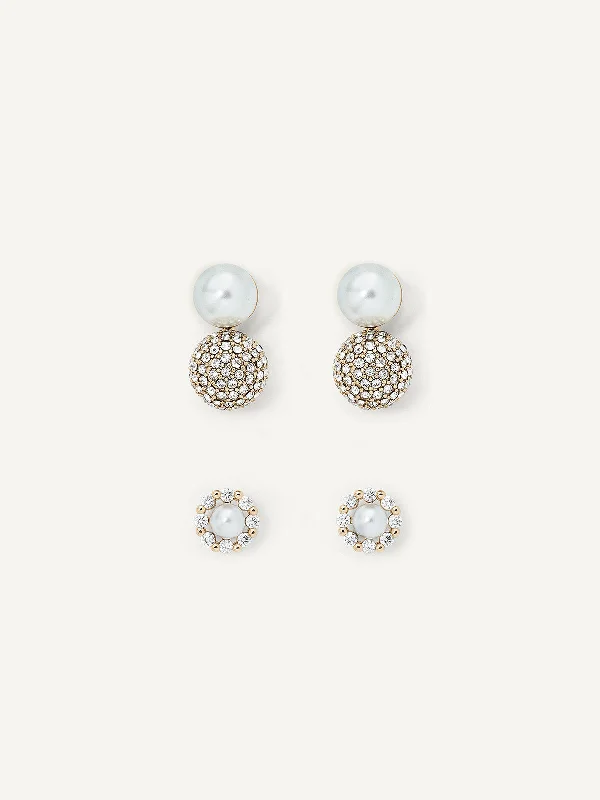 Rough diamond earrings-Avalon Stud Set