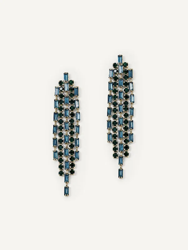 Shiny silver earrings-Brune Drops